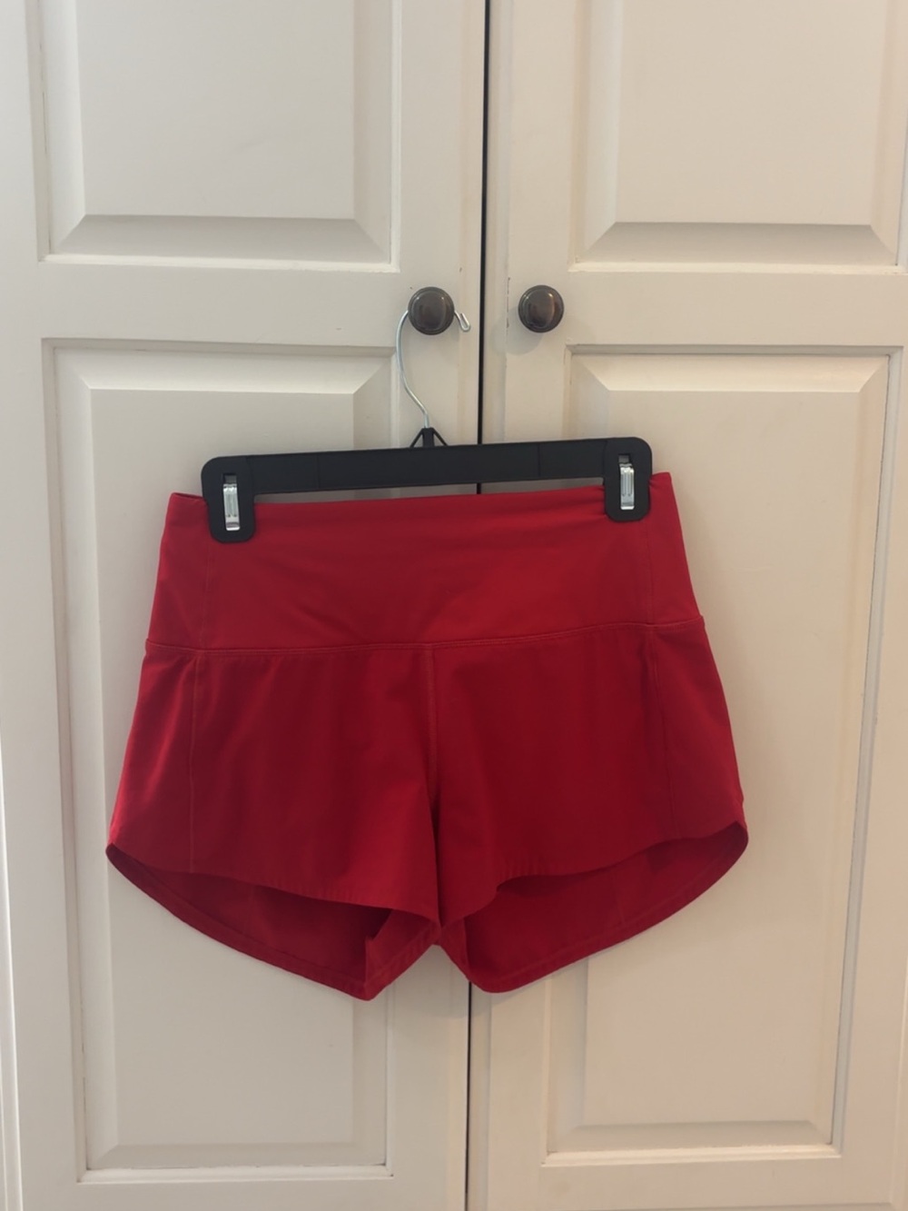 lululemon athletica Red High-Rise Athletic Shorts